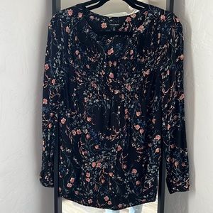 Lucky Brand floral long sleeve shirt size M